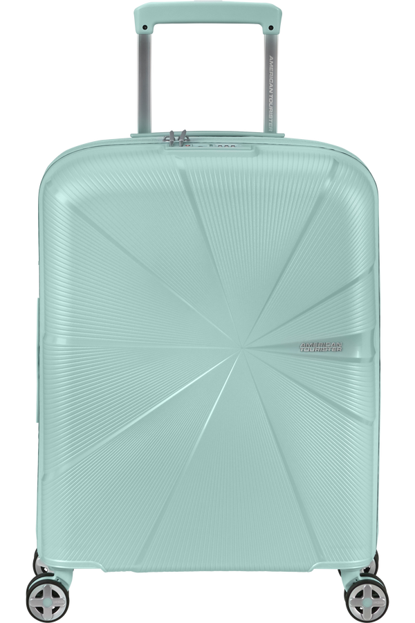 American Tourister StarVibe Spinner Expandable TSA 55cm  Metallic Surf Blue