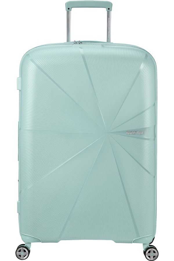 American Tourister StarVibe Spinner Expandable TSA 77cm  Metallic Surf Blue